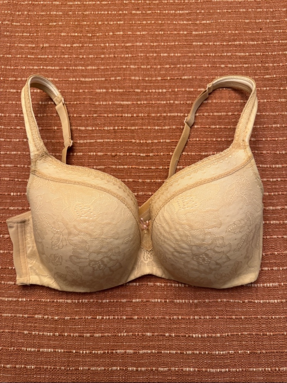 Cacique Modern Lace Covered Lightly Lined Balconette Bra - Nude